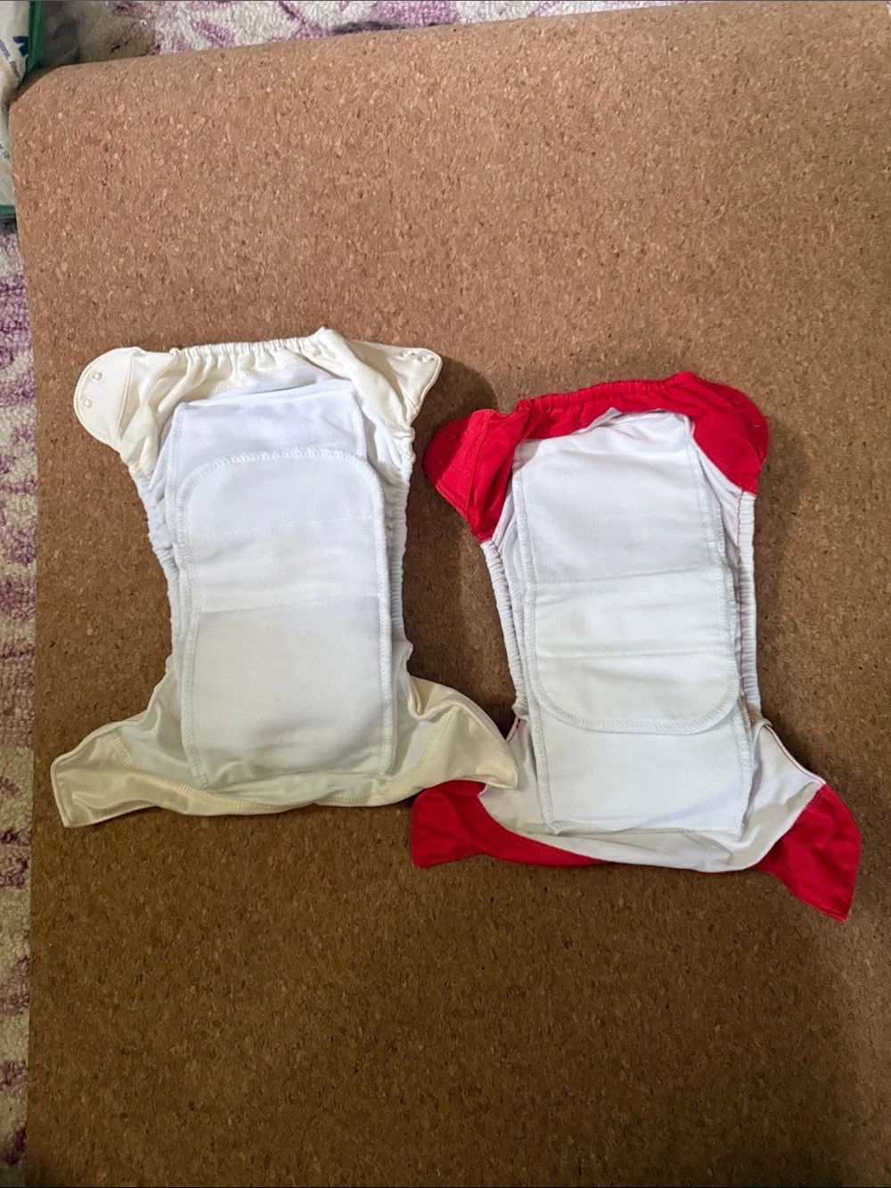 Bumgenius Freetime Set of two cloth diapers- Cream & Red
